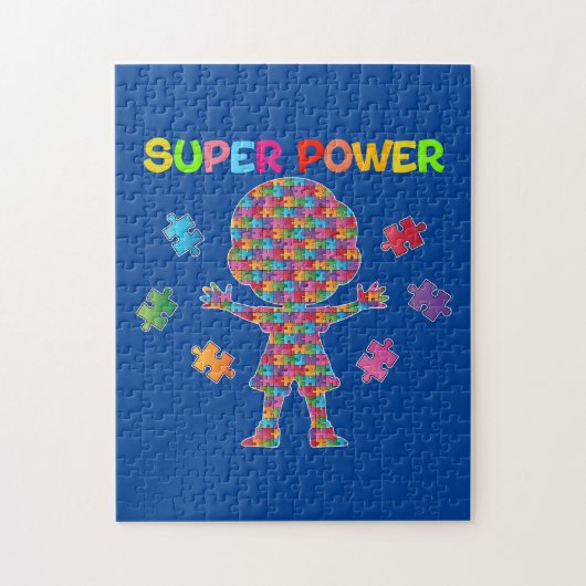 Puzzle Autisme, super puissance (Vertical)