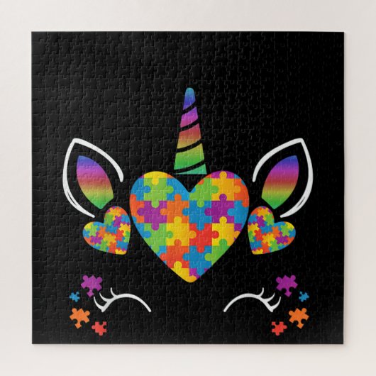 Puzzle Autiste | Cute Unicorn Sensibilisation sur l'autis (Vertical)