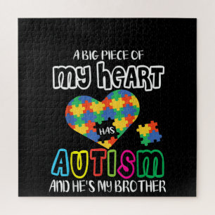 Puzzle Autiste  Un Grand Morceau Mon Coeur A L'Autisme
