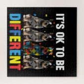Puzzle Autistic|It's Ok To Be Different Australian Cattle (Horizontal)