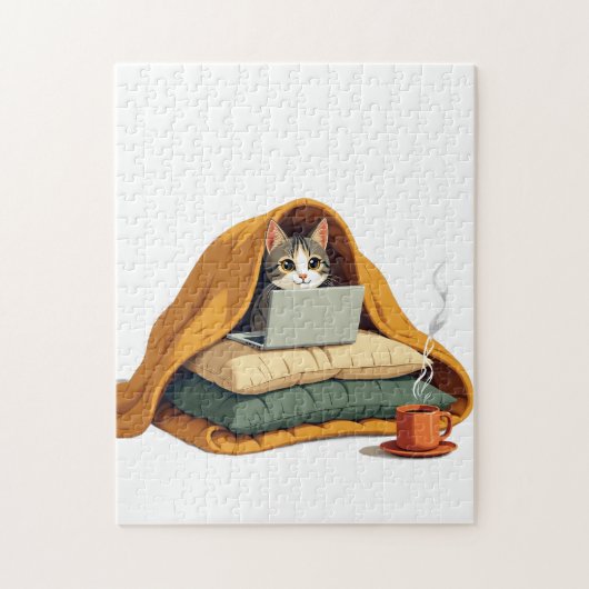 Puzzle Autocollant de forteresse de couverture pour chat (Vertical)