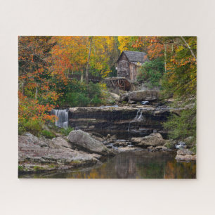 Puzzle Automne à Glade Creek Grist Mill en Virginie-Occi