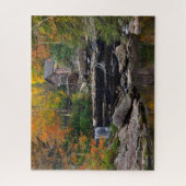 Puzzle Automne à Glade Creek Grist Mill en Virginie-Occid (Vertical)