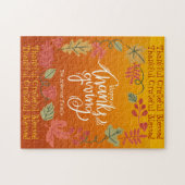 Puzzle Automne Automne Feuilles Joli Bon thanksgiving Fam (Horizontal)