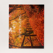 Puzzle Automne Automne Moderne Thanksgiving Feuille Orang (Vertical)