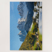 Puzzle Automne et hiver en montagnes de dolomites (Vertical)