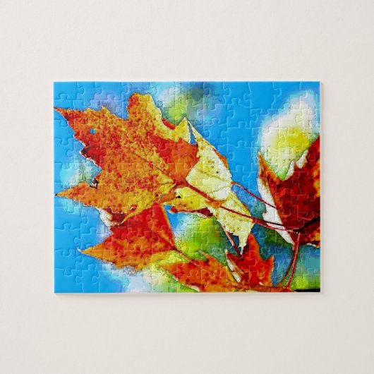 Puzzle Automne Feuilles en chute (Horizontal)