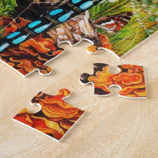 Puzzle Automne Forêt sauvage dragon Voler (Côté)