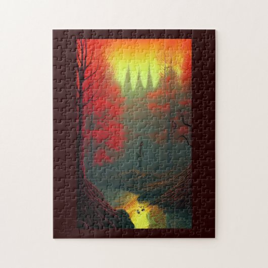 Puzzle Automne imaginaire l'épée du monde dans les arbres (Vertical)