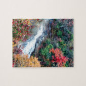 Puzzle automne saison matin sur la route bleue (Horizontal)