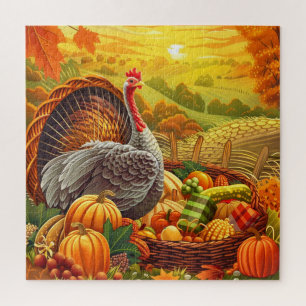 Puzzle Automne Turquie Citrouilles Thanksgiving Jigsaw Pu