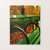 Puzzle Automne - Un siège à Central Park. (Vertical)