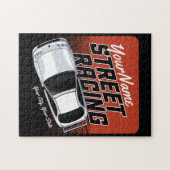 Puzzle Automobile de course de rue personnalisée (Horizontal)