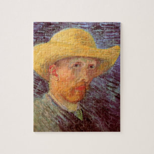 Puzzle Autoportrait de Vincent van Gogh au chapeau de pai