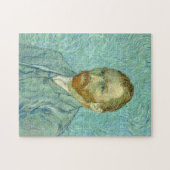 Puzzle Autoportrait de Vincent Van Gogh sur fond bleu (Horizontal)