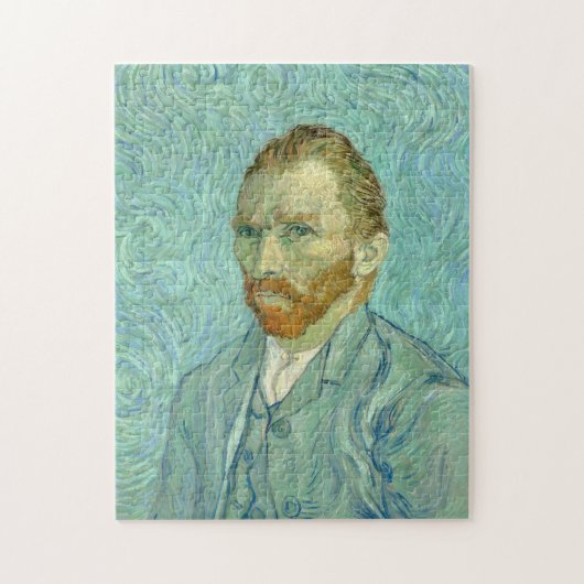 Puzzle Autoportrait de Vincent Van Gogh sur fond bleu (Vertical)