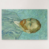 Puzzle Autoportrait de Vincent Van Gogh sur fond bleu (Horizontal)