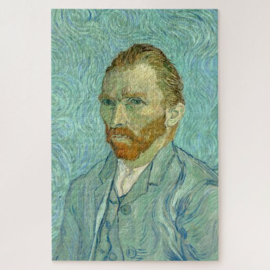 Puzzle Autoportrait de Vincent Van Gogh sur fond bleu (Vertical)