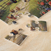 Puzzle Autumn Farm Dog Tractor Red Barn Fall Scene (Côté)