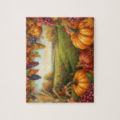 Puzzle Autumn Harvest Pumpkin Grape Farm Landscape (Vertical)