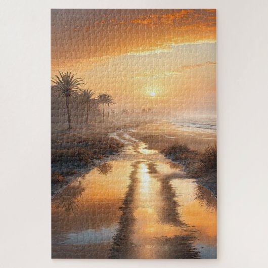 Puzzle Autumn Sunset in Nature (Vertical)