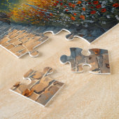 Puzzle Autumn Windmill Farm Cottage Flower Path (Côté)