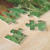 Puzzle aux cheveux longs rouge de chien de teckel (Côté)