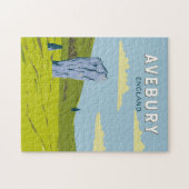 Puzzle Avebury England Travel Art Vintage (Horizontal)