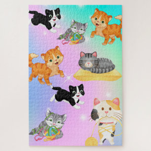 Puzzle avec 3 chatons 1014 pièces