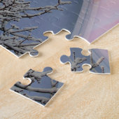 Puzzle avec boîte cadeau/cloche église avec rose r (Côté)