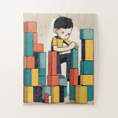 Puzzle avec boîte cadeau pour enfant (Vertical)