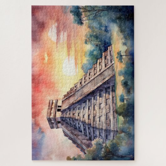 Puzzle avec Chichen Itza, Mexique. (Vertical)