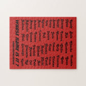 Puzzle avec des noms pour Homme & Femme (Horizontal)