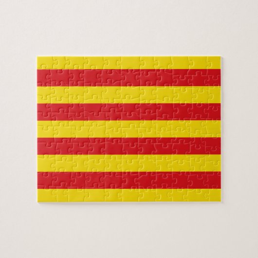 Puzzle avec Drapeau de Catalogne, Espagne (Horizontal)