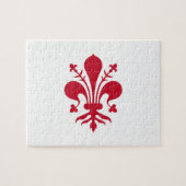 Puzzle avec Drapeau de Florence, Toscane (Horizontal)