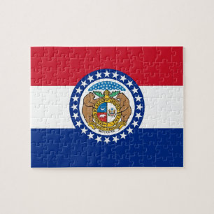 Puzzle avec drapeau de l'État du Missouri
