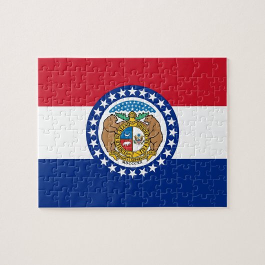 Puzzle avec drapeau de l'État du Missouri (Horizontal)