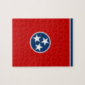 Puzzle avec drapeau de l'État du Tennessee (Horizontal)