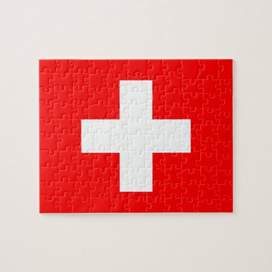 Puzzle avec Drapeau de Suisse (Horizontal)