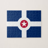 Puzzle avec drapeau d'Indianapolis City (Horizontal)