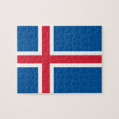 Puzzle avec drapeau d'Islande (Horizontal)