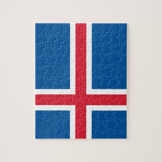 Puzzle avec drapeau d'Islande (Vertical)