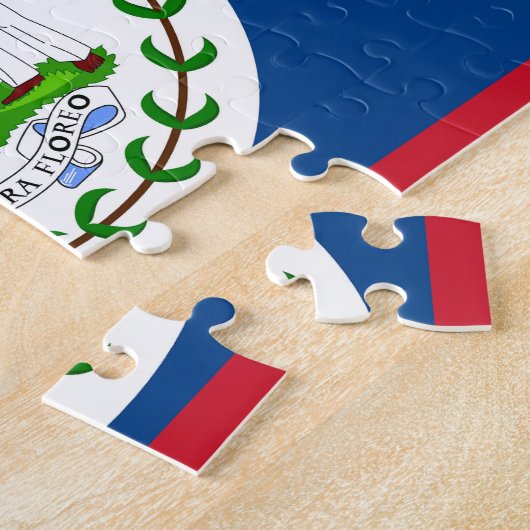 Puzzle avec drapeau du Belize (Côté)