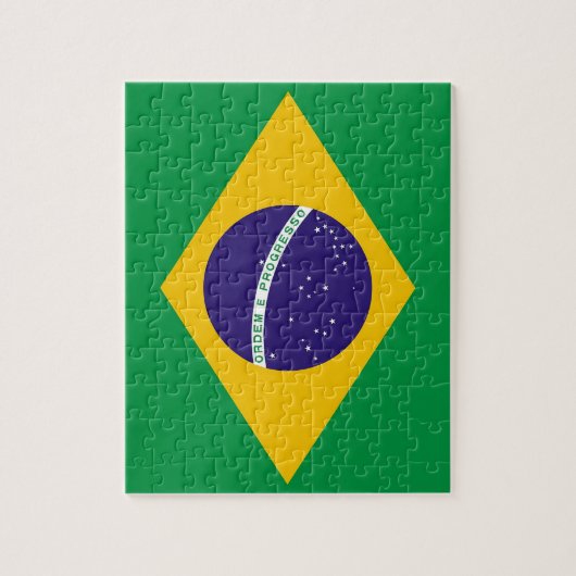 Puzzle avec drapeau du Brésil (Vertical)