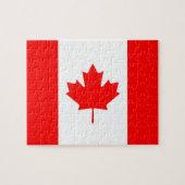 Puzzle avec drapeau du Canada (Horizontal)