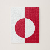 Puzzle avec drapeau du Groenland (Vertical)