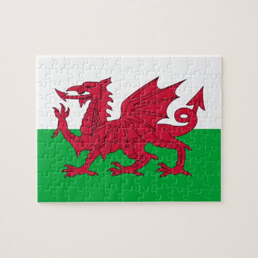 Puzzle avec drapeau du Pays de Galles (Horizontal)