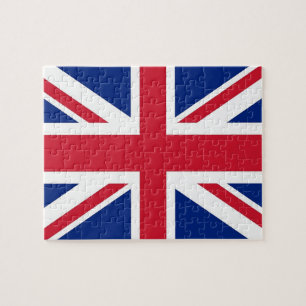 Puzzle avec drapeau du Royaume-Uni