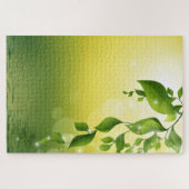 Puzzle avec Feuilles verts frais (Horizontal)