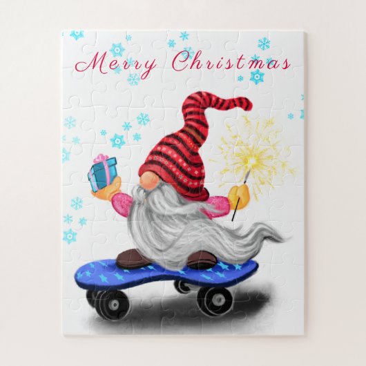 Puzzle avec Gnome de Noël (Vertical)